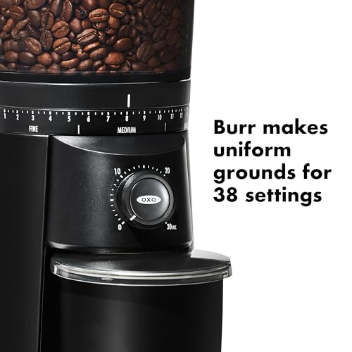 Matte Black Conical Burr Coffee Grinder T441279