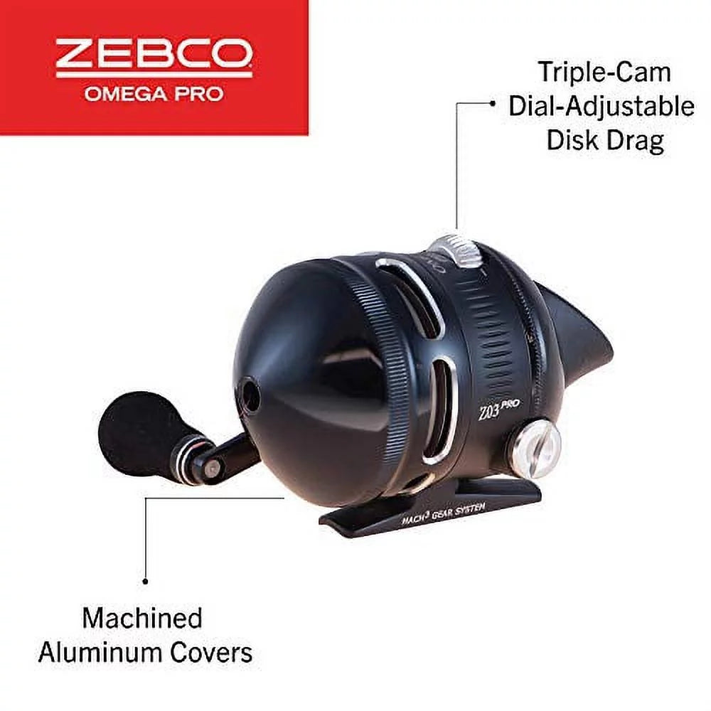 Black Size 20 Spincast Fishing Reel with Aluminum Front Cover X2216