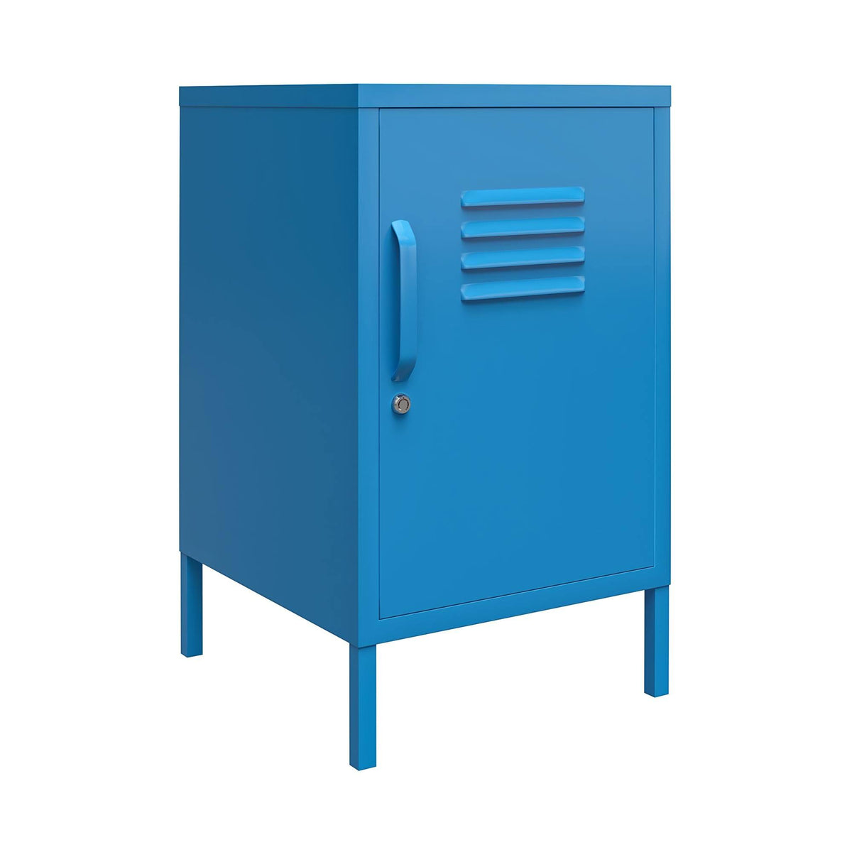 Blue Metal Locker End Table K183897