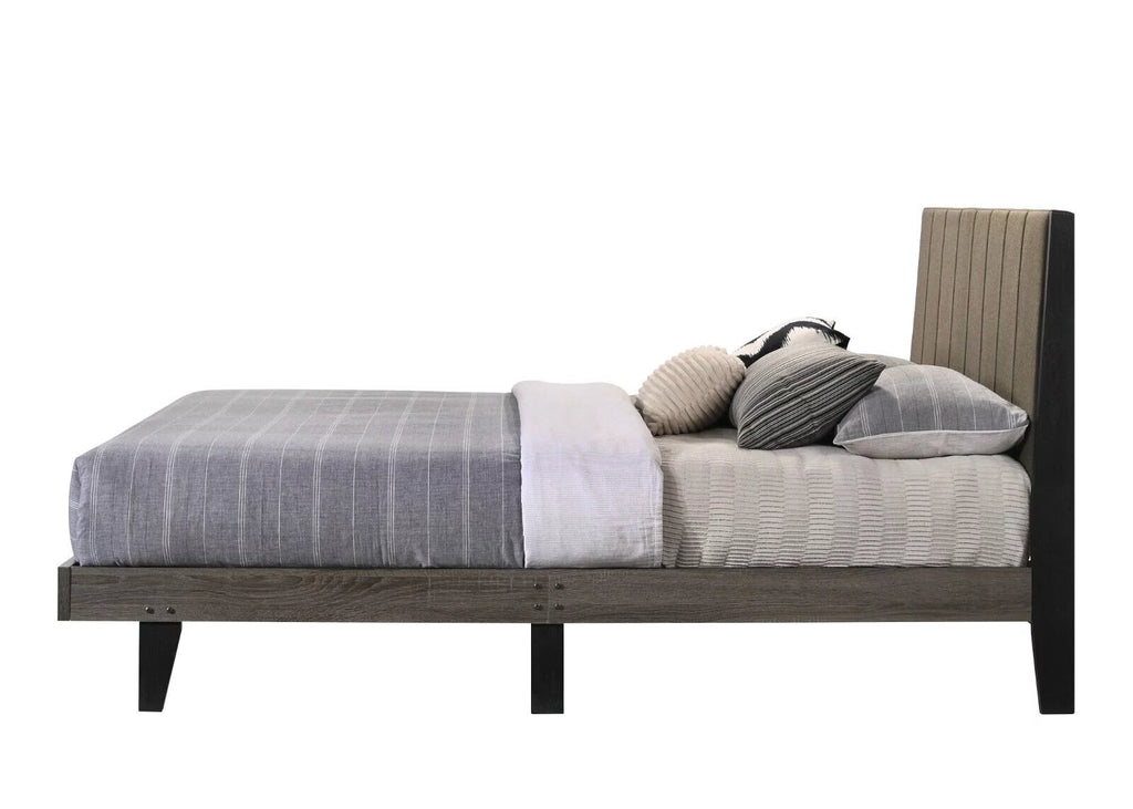 3pc Queen Size Bedroom Set with Upholstered Headboard and 2 Nightstands S778