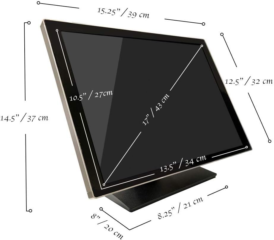 17 Inch LED Backlit Multi-Touch HDMI Monitor 4:3 1280 x 1024 Touchscreen C3189