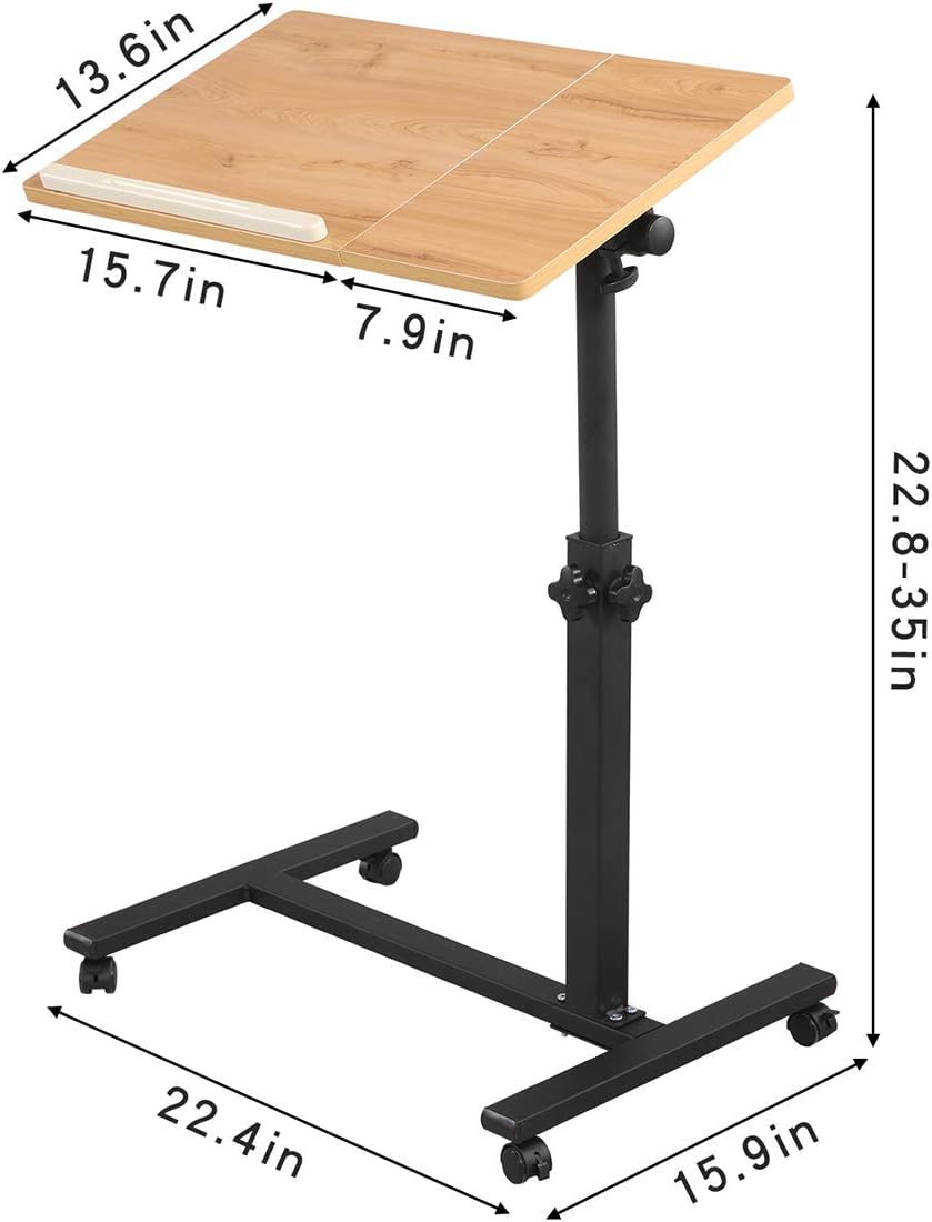 Rolling Laptop Table with Wheels I848538