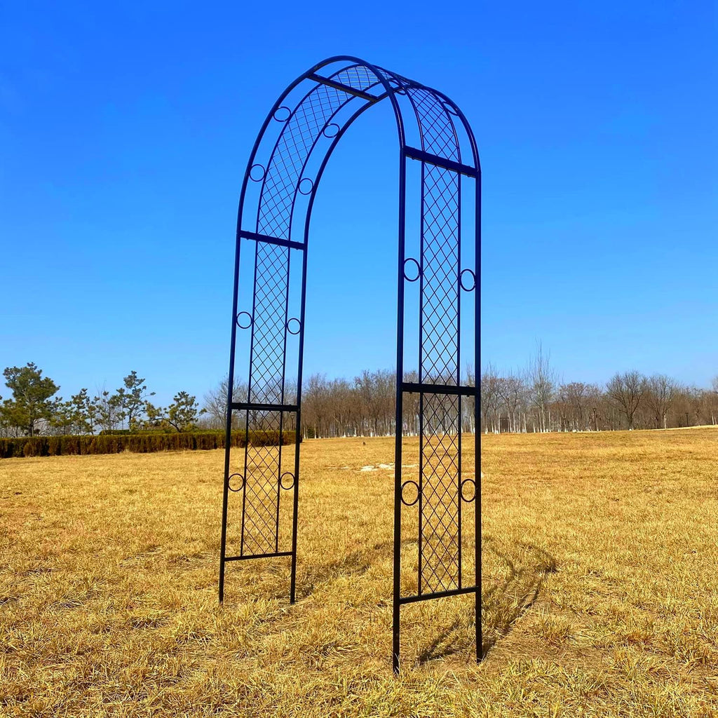 Black 47'' Wx87.5'' H Metal Garden Arch K77327