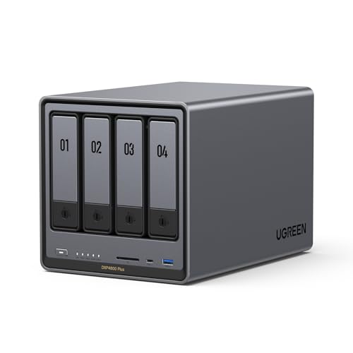 4-Bay Desktop NAS, Intel Pentium Gold 8505 5-Core CPU, 8GB DDR5 RAM, 128G SSD, 10GbE, 2.5GbE, M.2 NVMe Slots, 4K HDMI, Diskless Q9569