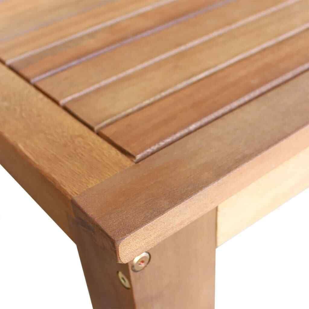 3 Pieces Solid Acacia Wood Bar Table and Chair Set W285534