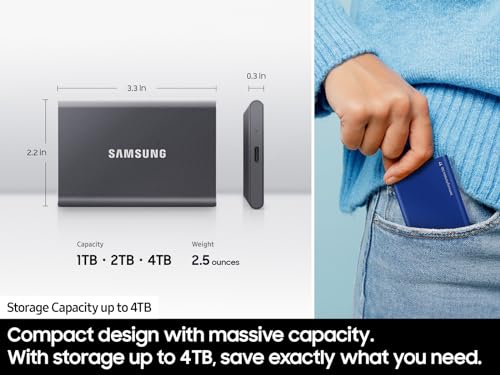 1TB Portable External Solid State Drive, Gray S46005