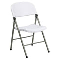 White Plastic Folding Chair with Gray Frame K1986