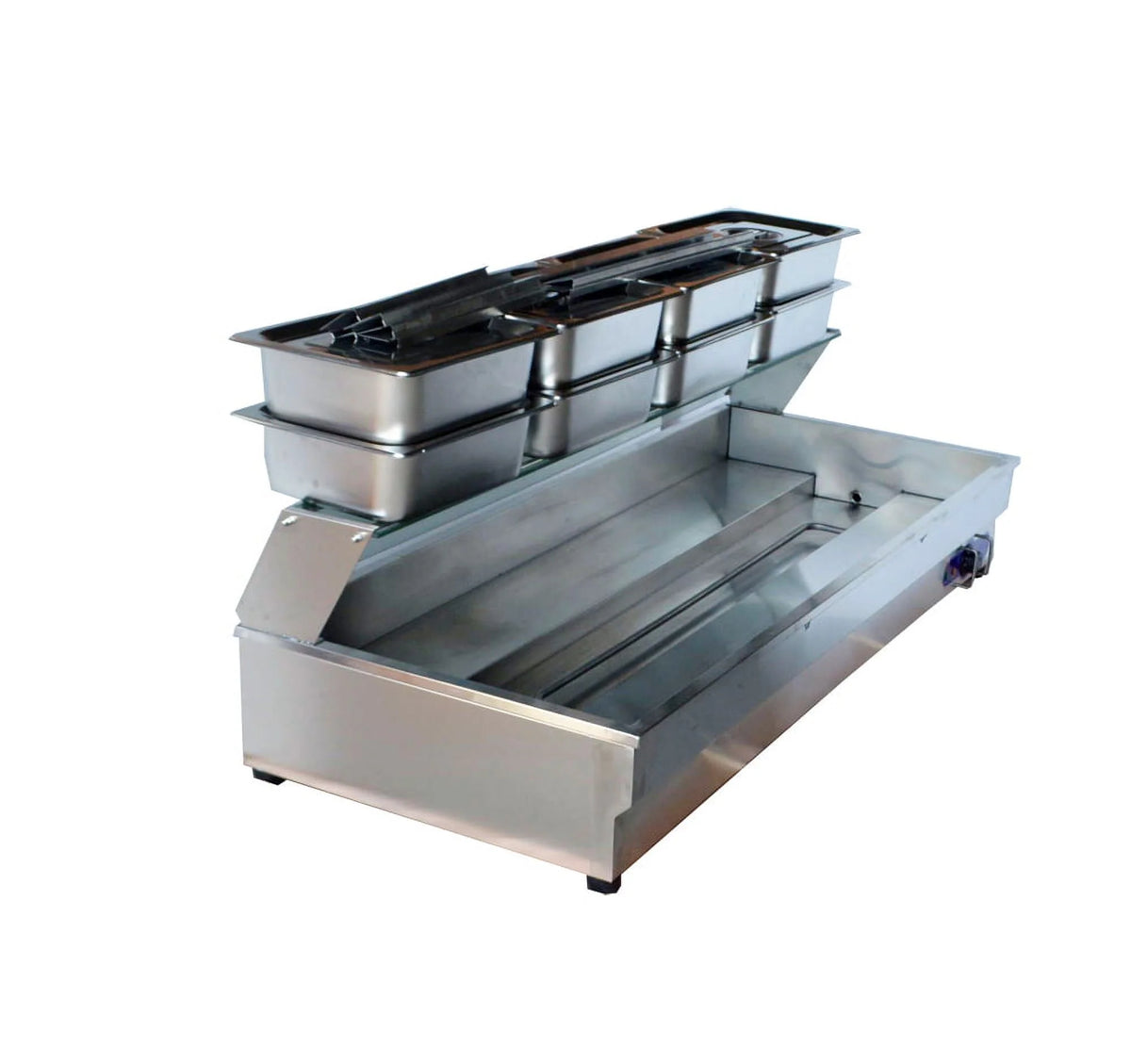 8-Pan Bain-marie Buffet Food Warmer with Glass Guard E99349