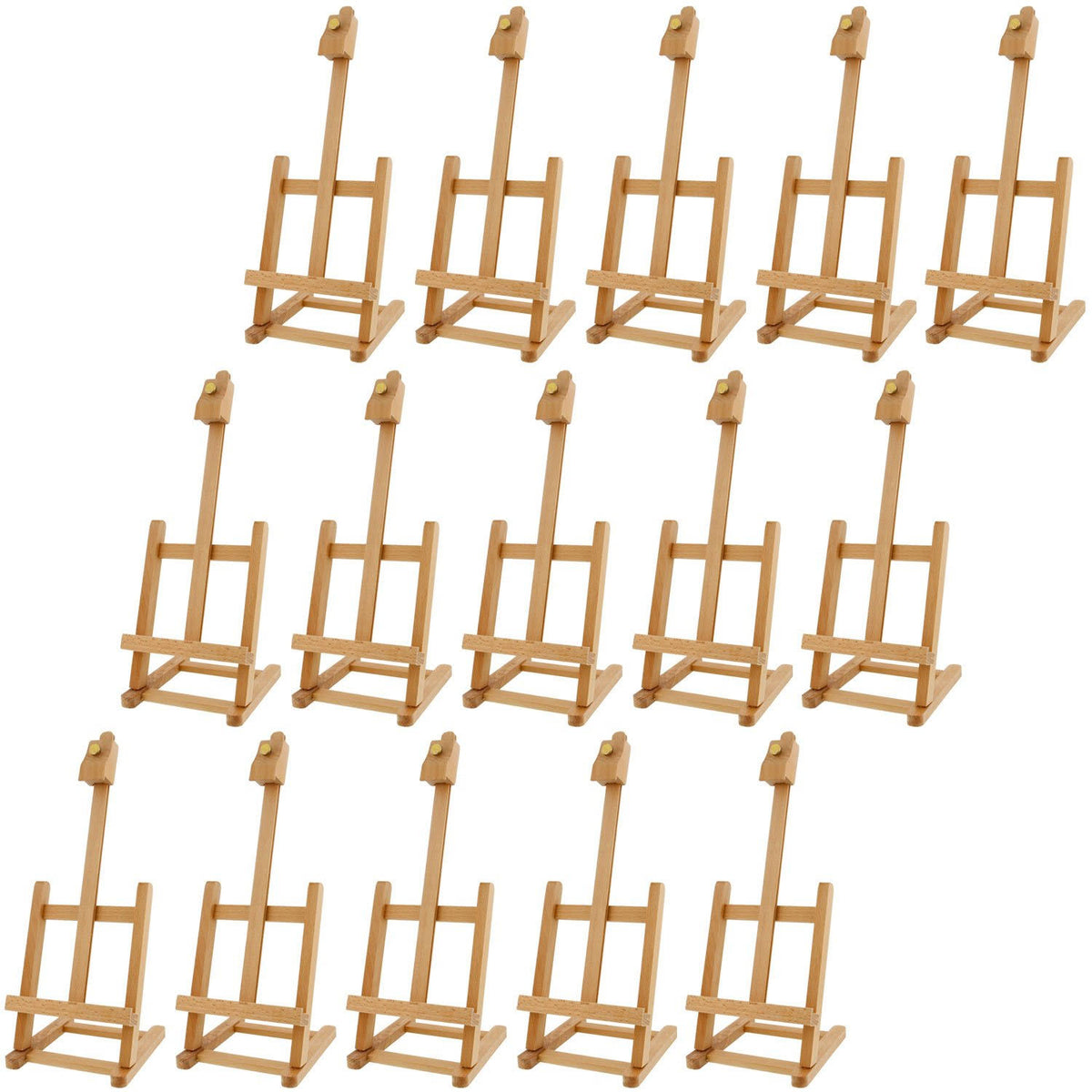 12 Pack Mini Wooden H-Frame Tabletop Easel C696