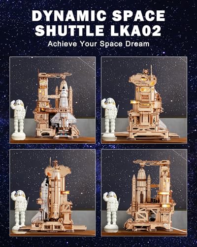 3D Wooden Space Shuttle Puzzle with Lighting Y412
