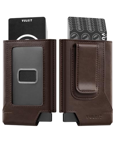 Slim Leather RFID Blocking Wallet with Money Clip B4617