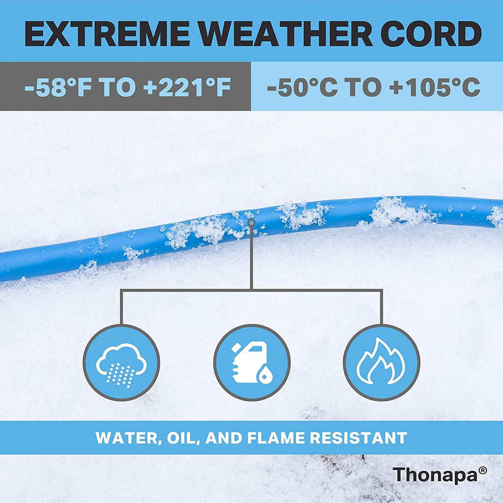 2 Pack 25 Ft All Weather Extension Cord with Lighted Outlet T203