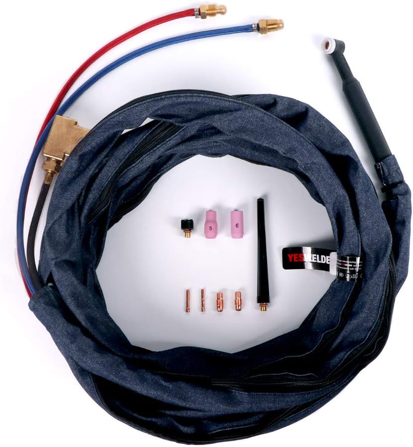 Tig Welding Torch Flexible Head Water-Cooled 25-foot Cable 250Amp W590