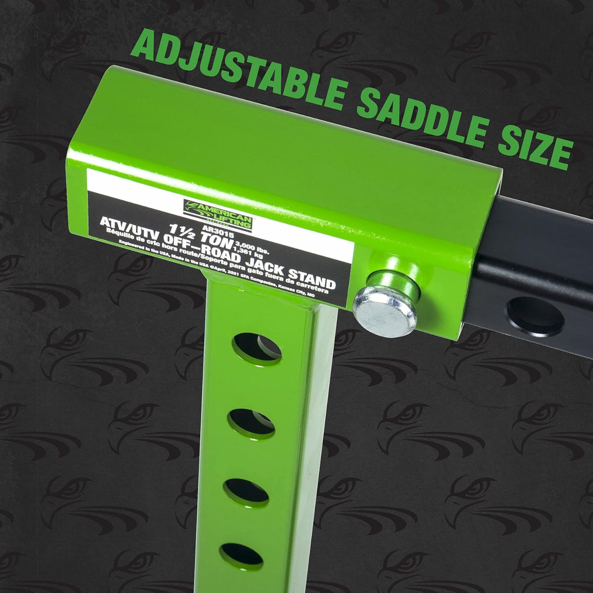 1.5 Ton ATV UTV Jack Stands with Rack Bar Saddle L3417