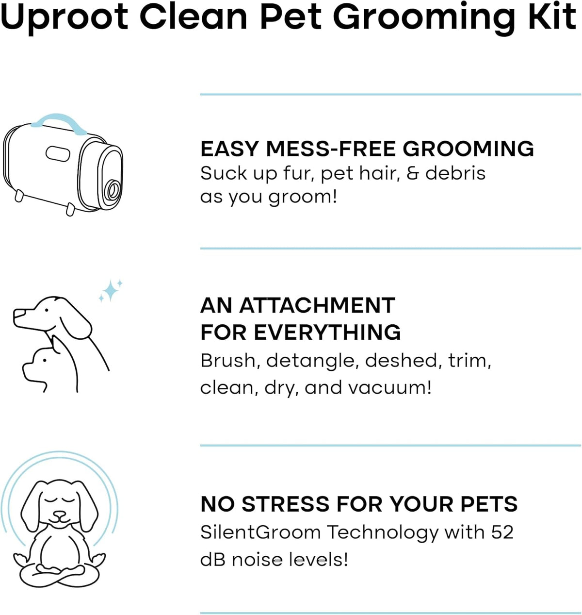 7 in 1 Pet Grooming Vacuum Kit B5533