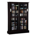 Espresso Sliding Glass Door Media Cabinet N754304