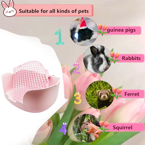 Rabbit Litter Box Corner Litter Bedding Box I321