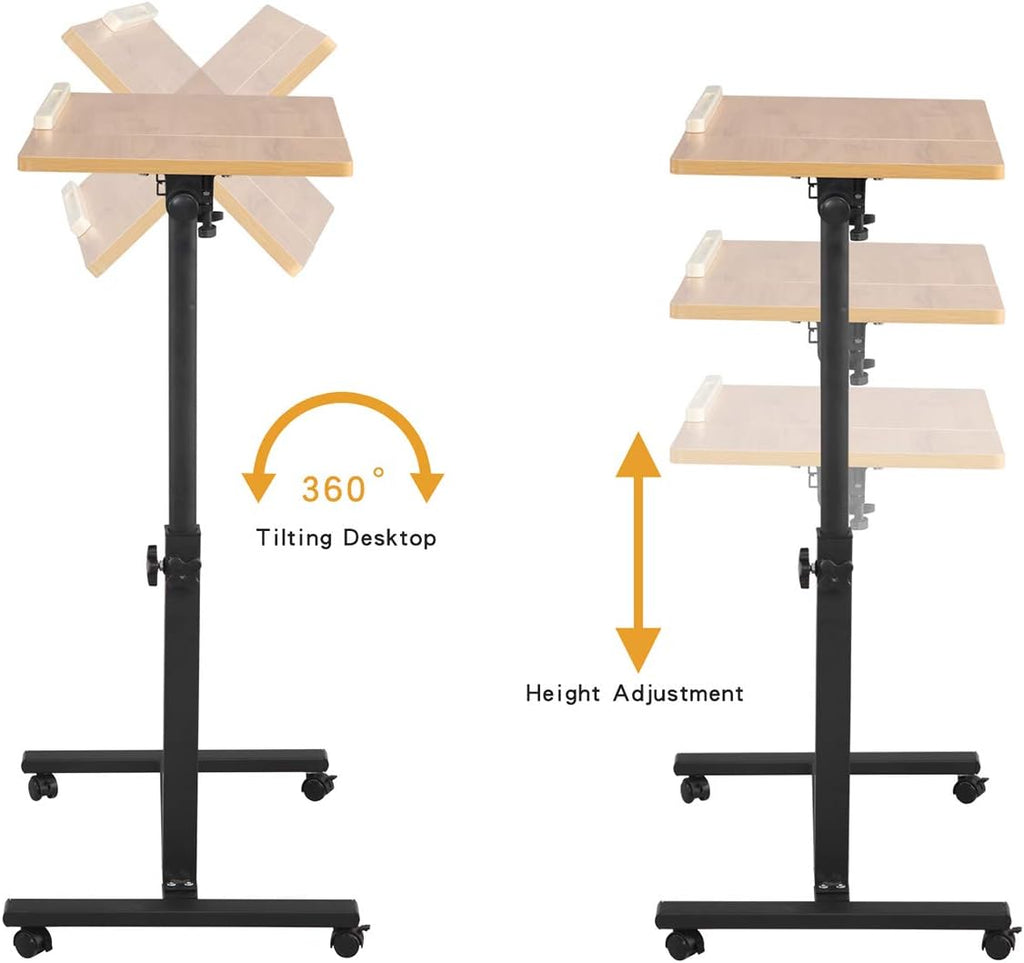 Rolling Laptop Table with Wheels I848538