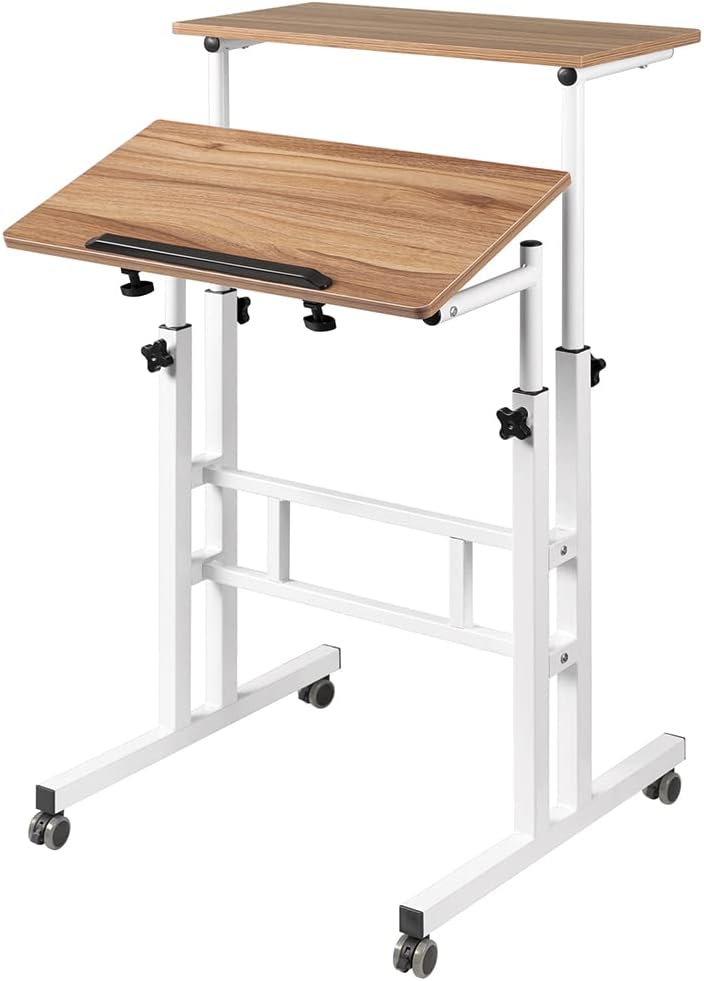 Mobile Standing Desk with Wheels P437
