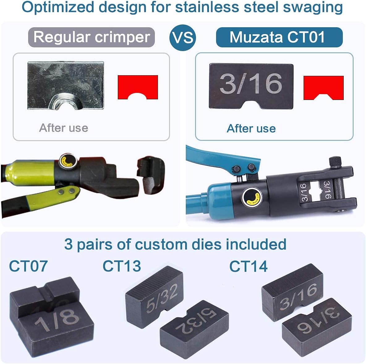 Hydraulic Hand Crimper Tool for Stainless Steel Cable Railing B28584