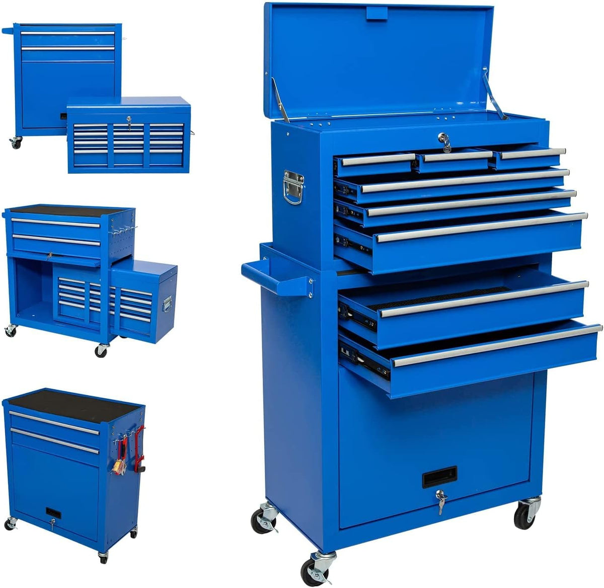 8 Drawer Rolling Tool Chest with Wheels Q294204