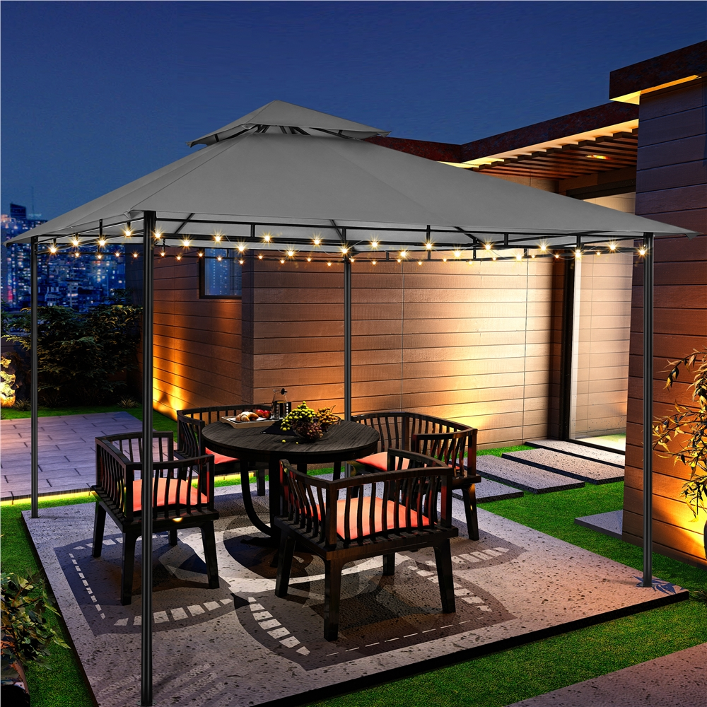 11×11 ft Outdoor Patio Gazebo Tent, Dark Gray T915900