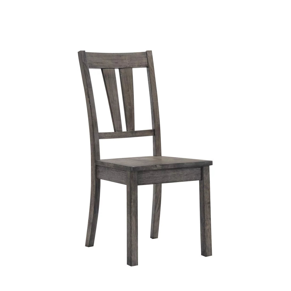 Gray Faux Leather Dining Chair Set of 2 A49922