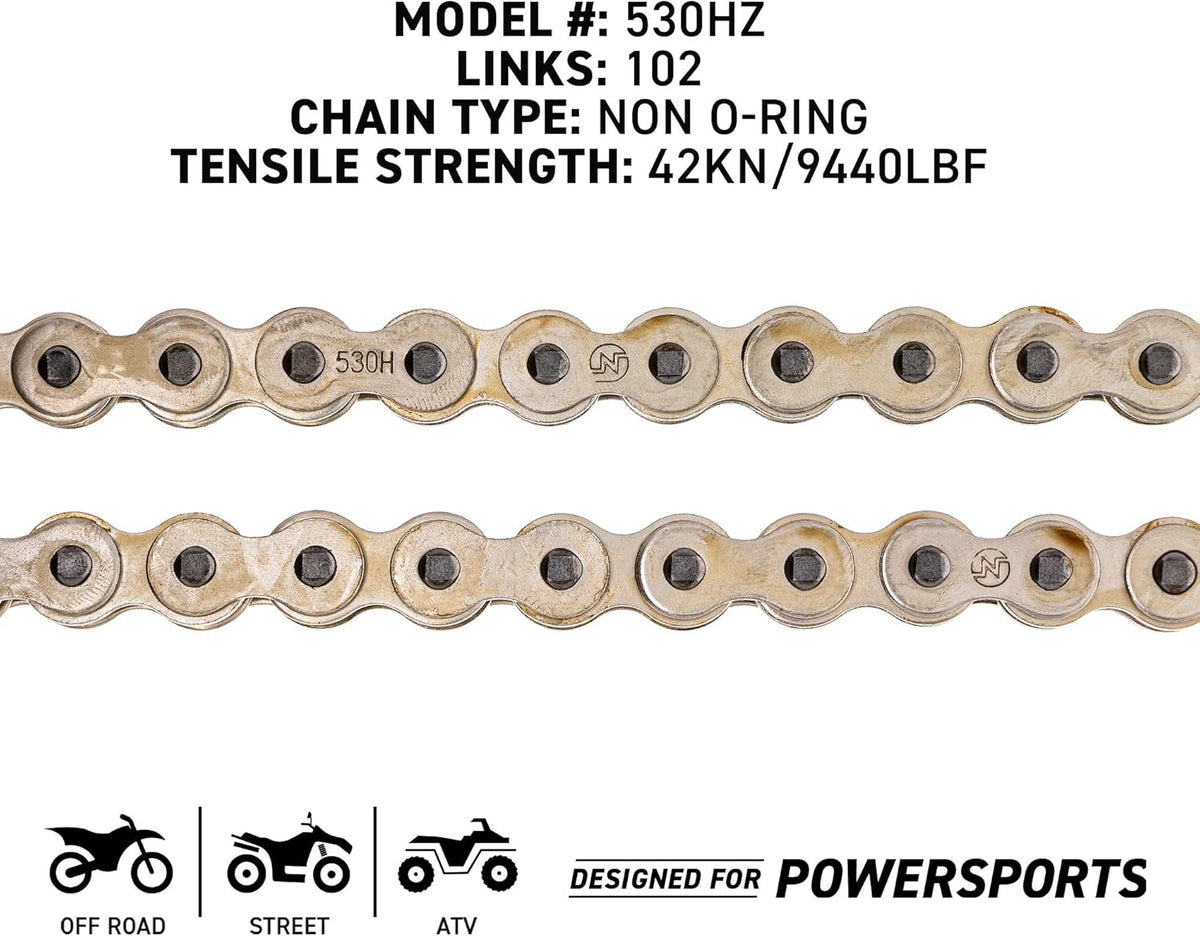 530HZ Standard Drive Sprocket Chain Combo 102 Links G4767