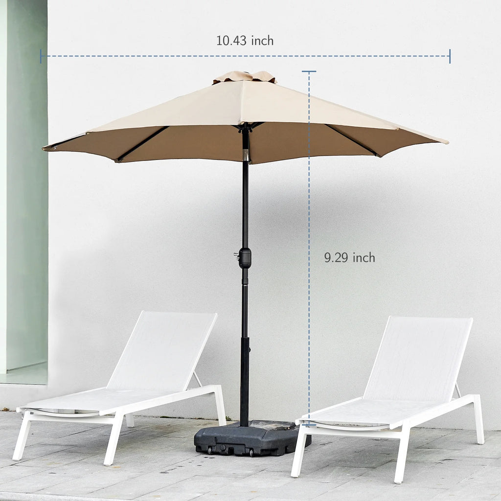 9FT Outdoor Patio Umbrella with Push Button Tilt and Crank Handle O80545