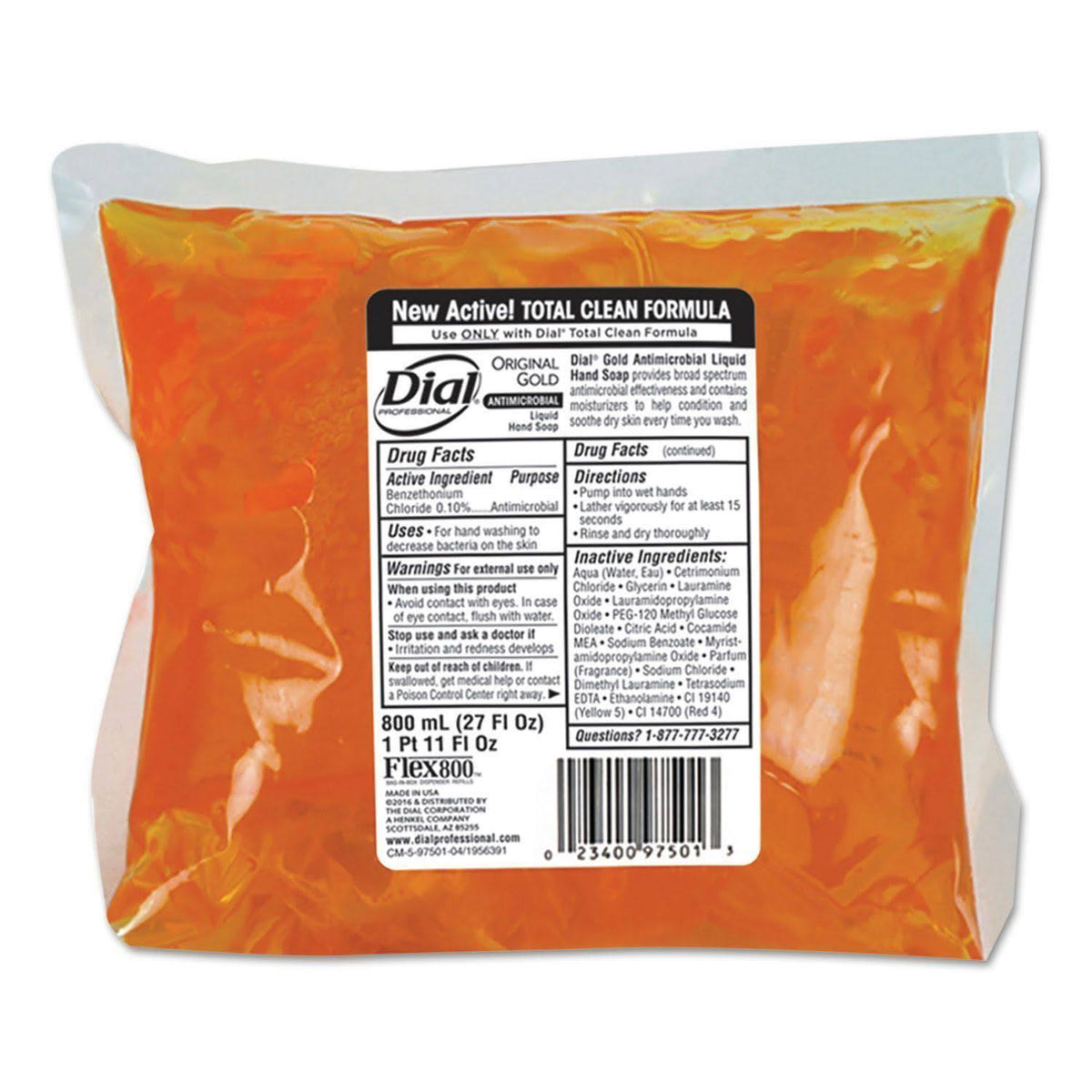 Gold Soap Refill, Floral Scent, 800 ml Bag, 12/Carton E799