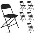 Black Plastic Folding Chairs 6 Pack W810