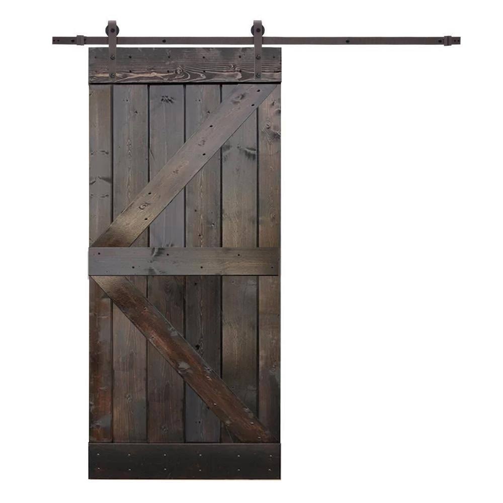 Knotty Pine Solid Wood Interior Barn Door Slab C76096