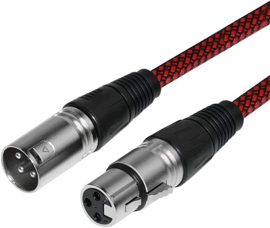 XLR Cable 6ft 10Pack Nylon Braided Microphone Cable V522