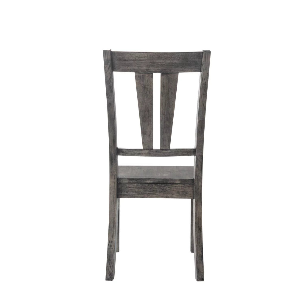 Gray Faux Leather Dining Chair Set of 2 A49922