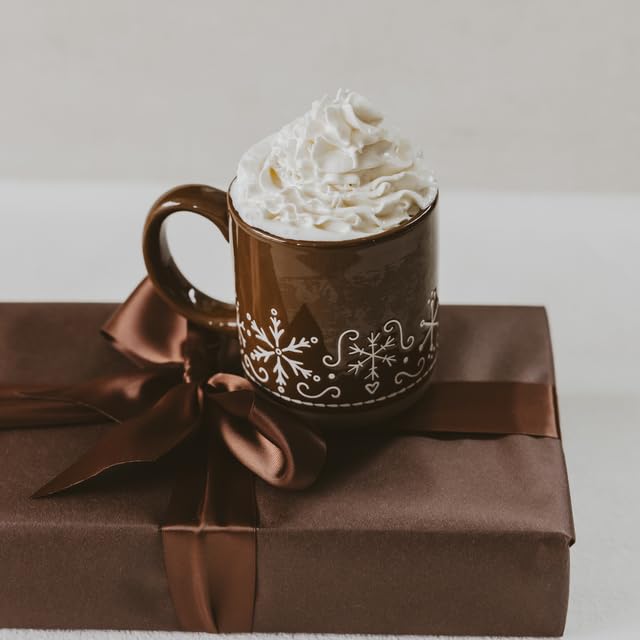 White 14oz Stoneware Christmas Coffee Mug B96544