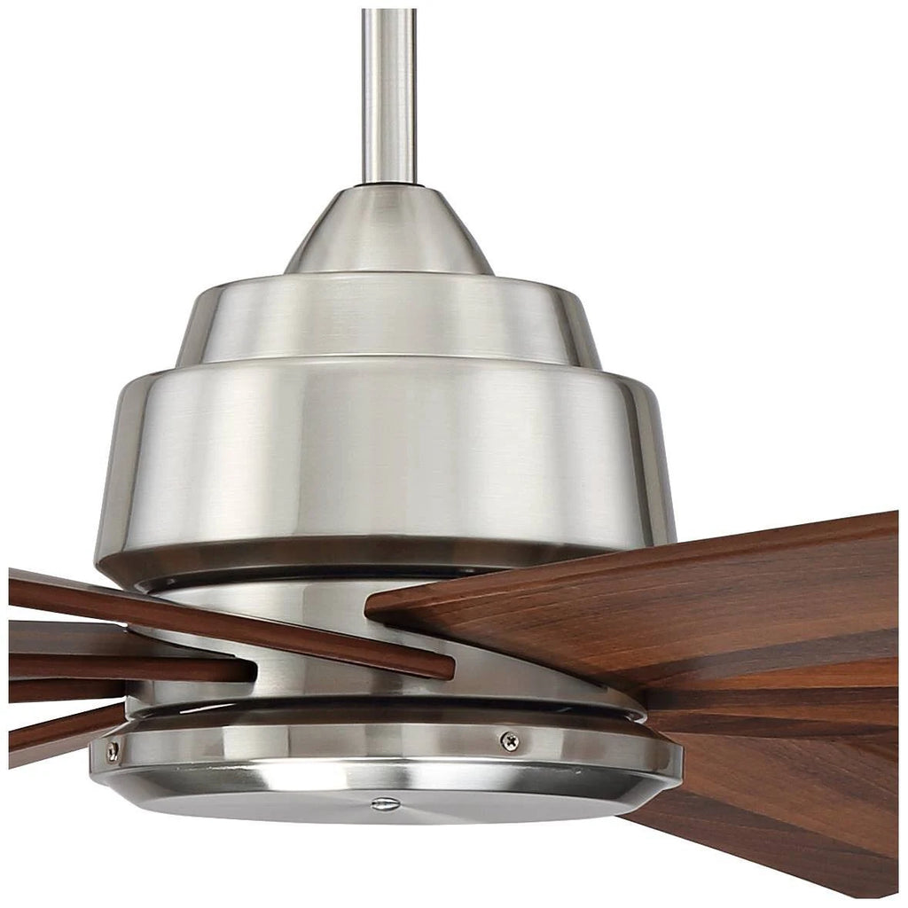 Brushed Nickel Walnut Blades Ceiling Fan with Remote X956