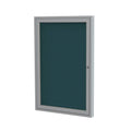 Blue Fabric Bulletin Board with Aluminum Frame E69721