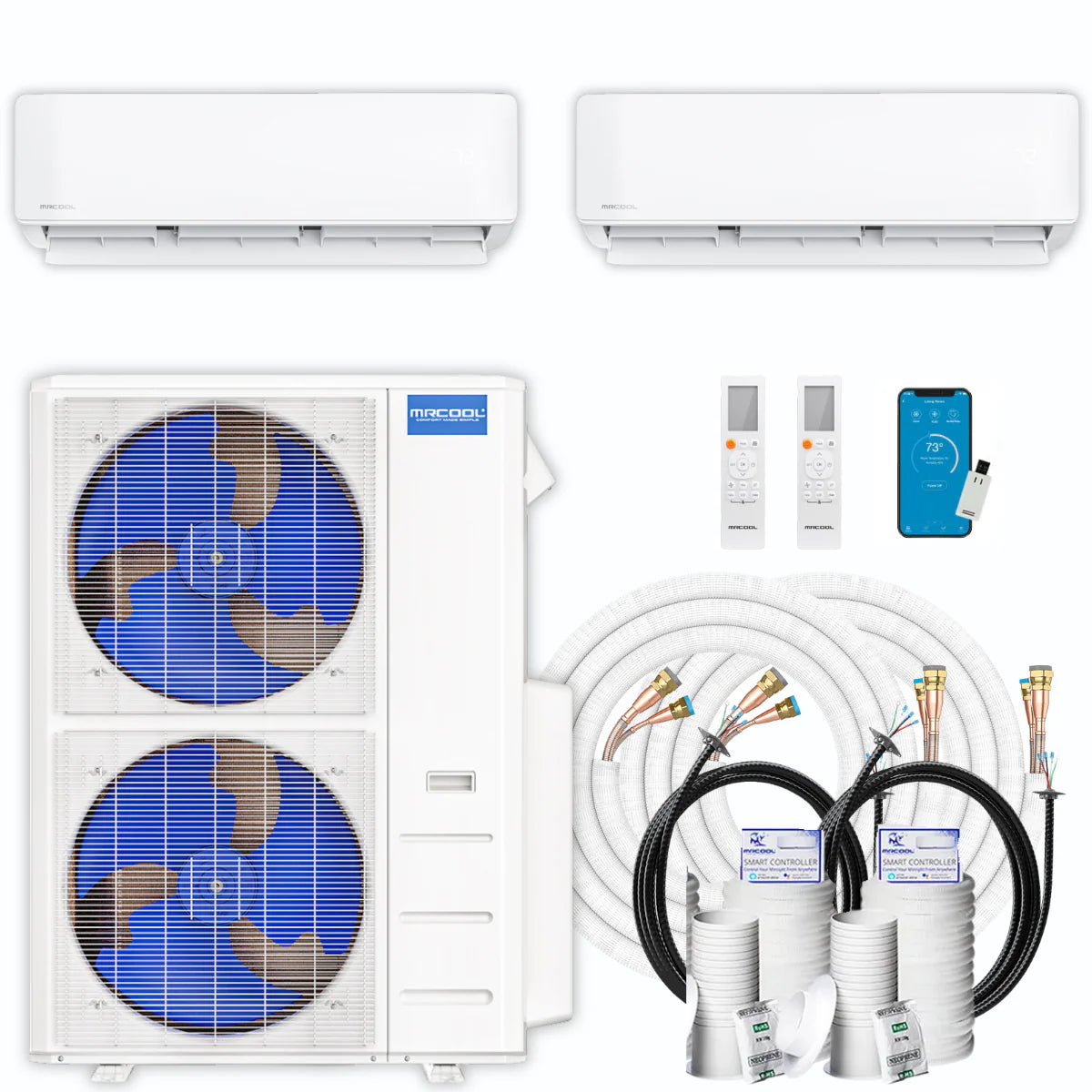 45,000 BTU 2 Zone Ductless Mini Split Air Conditioner and Heat Pump T8075