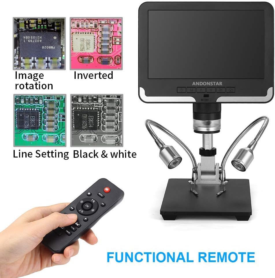 Black 7 inch LCD 1080P Digital Microscope with 200X Magnification A29639