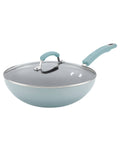 Blue 9.5 in Nonstick Deep Skillet Y41321