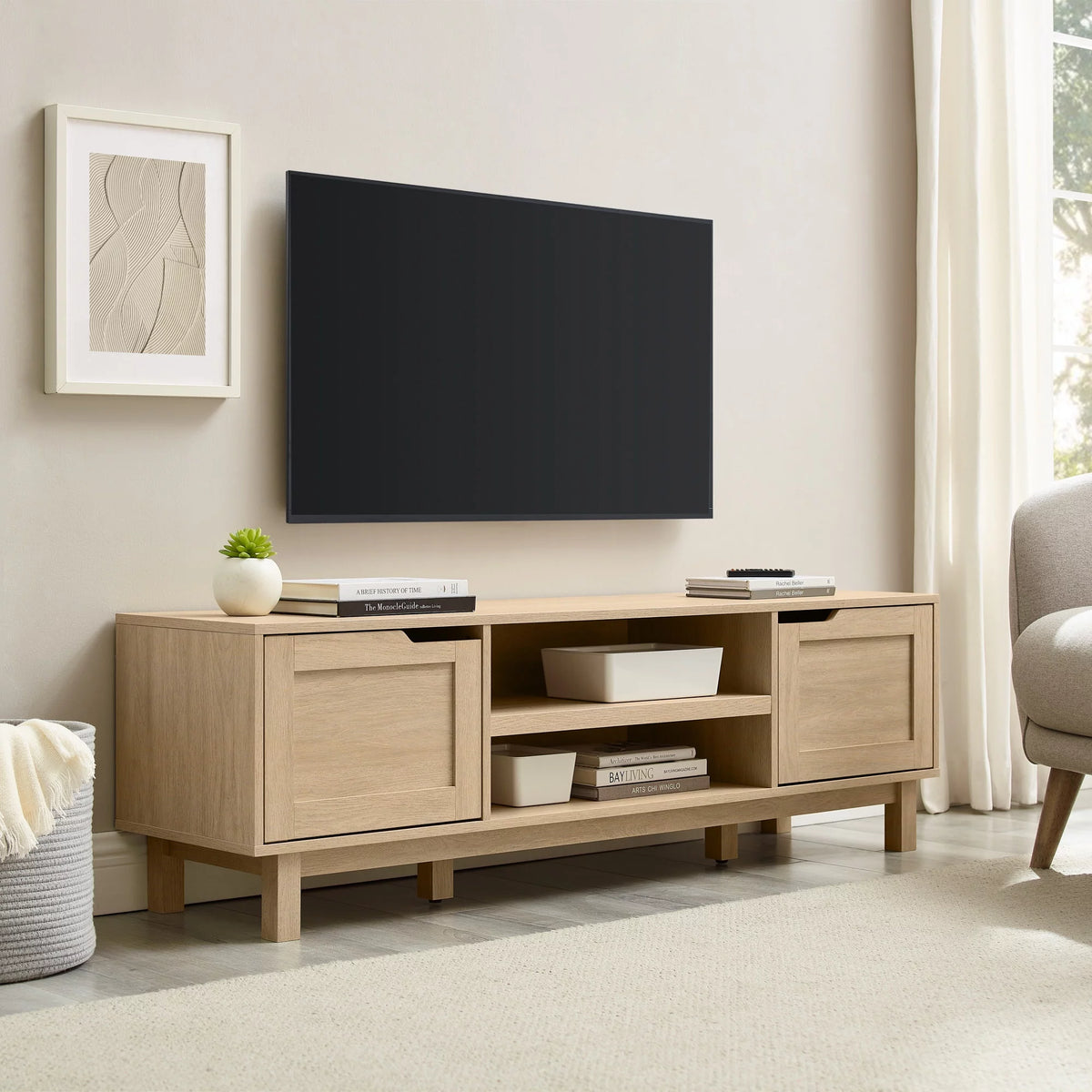 Contemporary 2-Door TV Stand K396