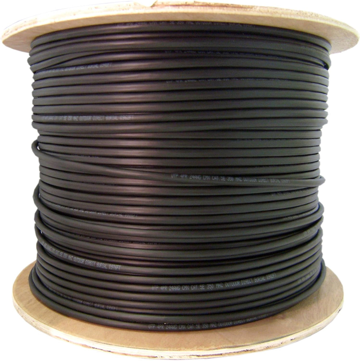 Black Shielded Cat6 Ethernet Cable, 1000 Feet, 23 AWG P8558