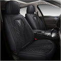 Black PU Leather Car Seat Covers 5 Seats Full Set G748810