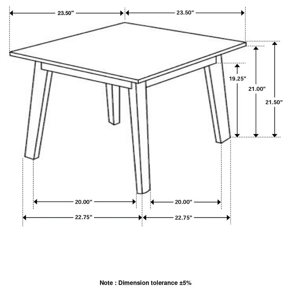Wood Square Faux Marble Top End Table E116