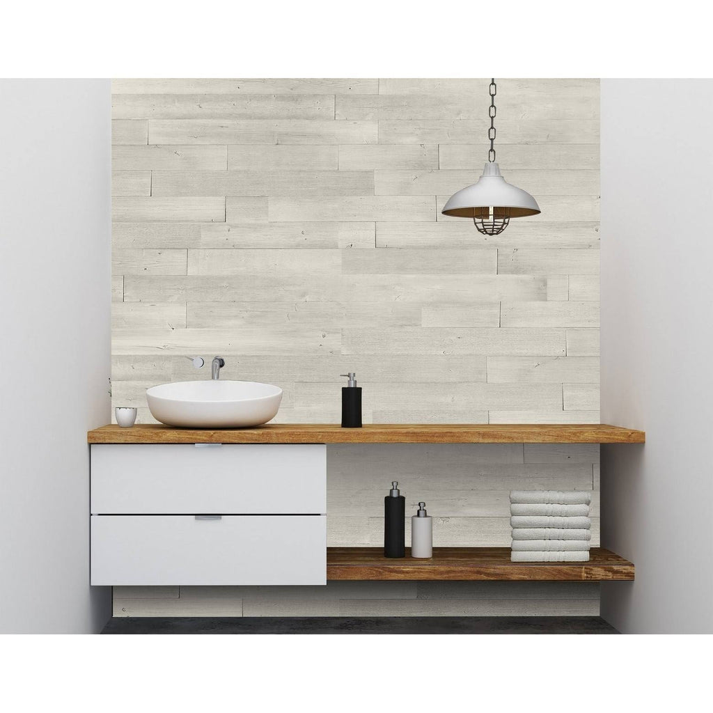 Reclaimed Peel & Stick Solid Wood Wall Paneling Y342644