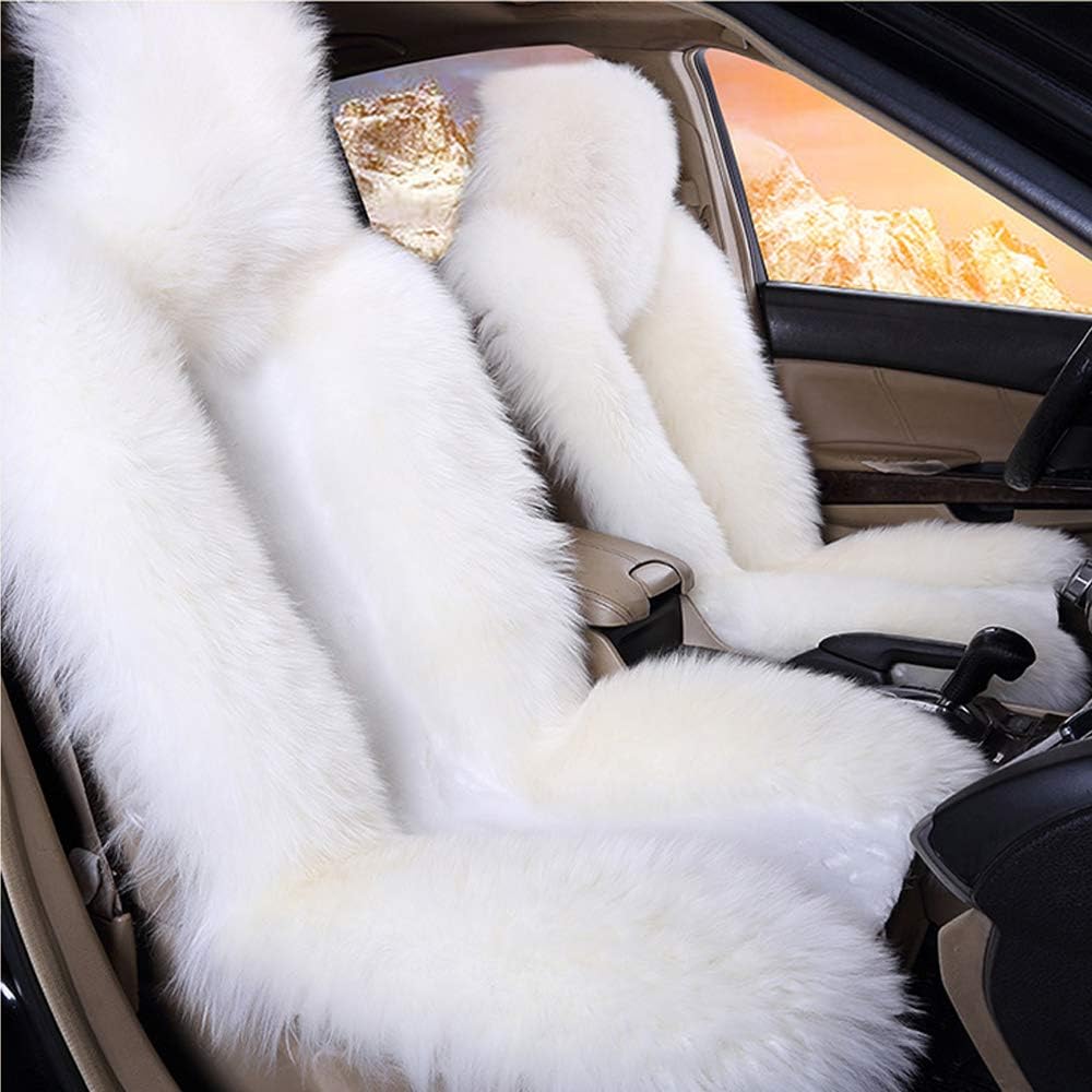 Black Sheepskin Car Seat Cover (1 Piece) Z674006