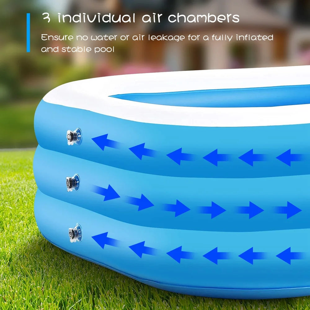 Inflatable Swimming Pool, 103" X 69" X 23" Above Ground O535