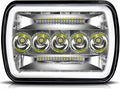 5x7 LED Headlight 87W Sealed Beam Halo Angel Eyes DRL, Pack of 2 C766882