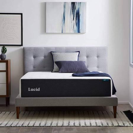 14 inch Memory Foam Gel Infusion Bamboo Charcoal Cover Bed Mattress T648671
