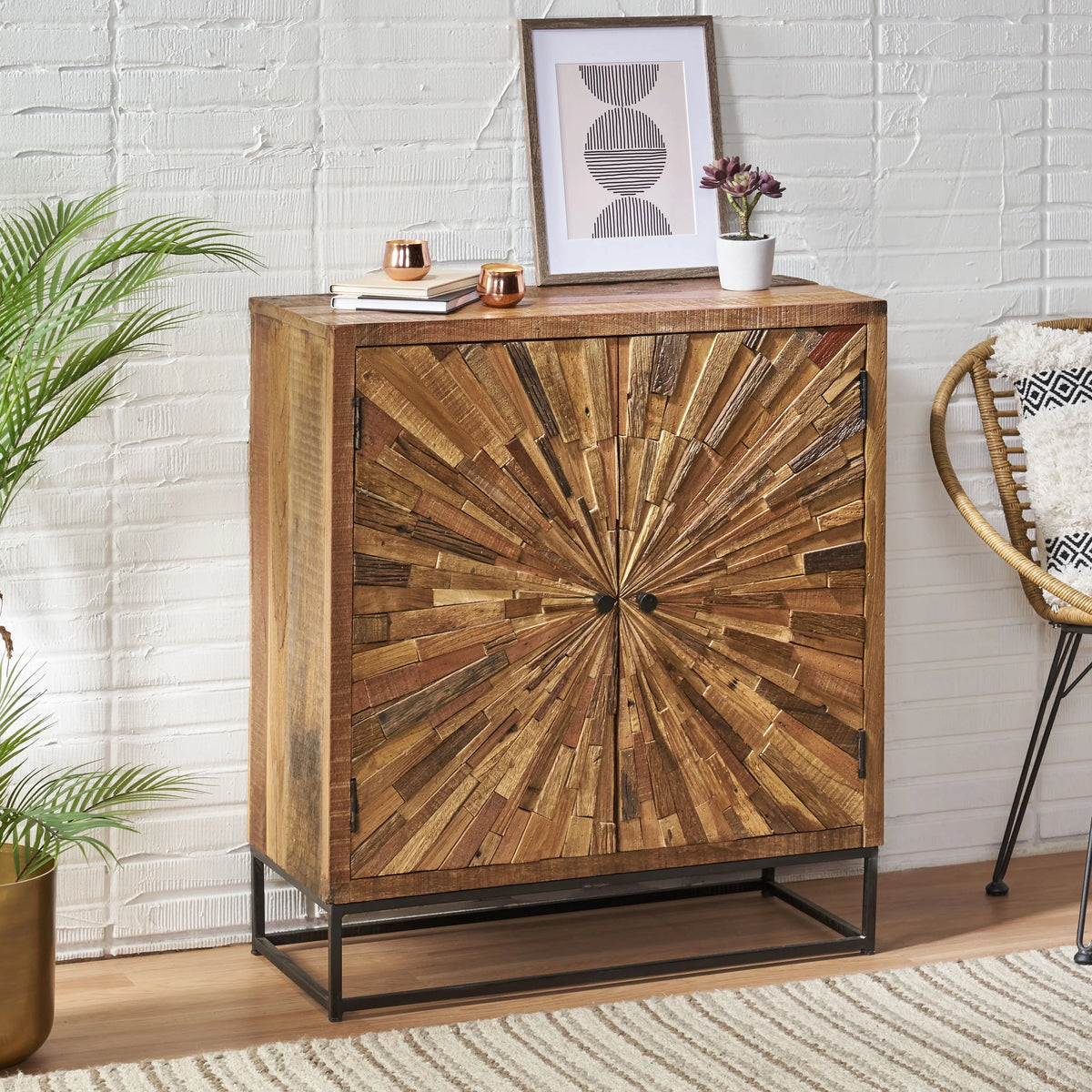 Handcrafted Wooden 2 Door Cabinet P6504
